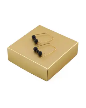 

Goo Design Minimal PCs Set Lava Stone Earrings