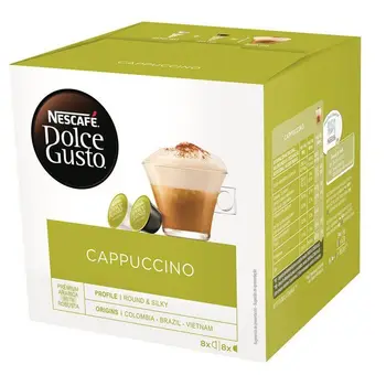 

Cappuccino 8 drinks. Dolce Gusto, this drink uses 2 capsules.