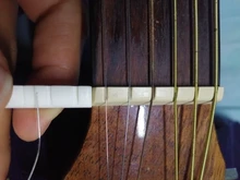 Acoustic-Guitar Saddle-And-Nut Bone-Bridge 6-String Real-Bone of 4pcs Made New 2sets