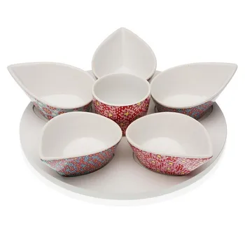 

Appetizer Set Rozanne Porcelain MDF Wood (6 uds)