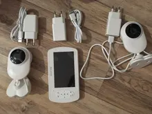 KERUI-Monitor de bebé con pantalla de 4,3 pulgadas, cámara de vídeo niñera con cámara de seguridad, Monitor de temperatura Babyfoon, visión nocturna