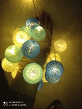 Cotton Balls Lights Lighting-Decoration Led-Fairy-Garland Leds Bedroom Holiday Christmas-Party