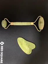 Natural Jade rodillo Guasha piel raspador Set Facial piedra reafirmante cara Anti-envejecimiento ojos hinchados masajeador cuello Anti arrugas