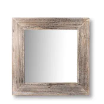 

Square wall mirror wide frame NATURAL wood MARRON 84X84