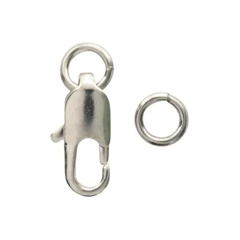 

4ar238 lock for beads carabiner with rings 12mm, 5 pcs/pack, Astra (Silver)