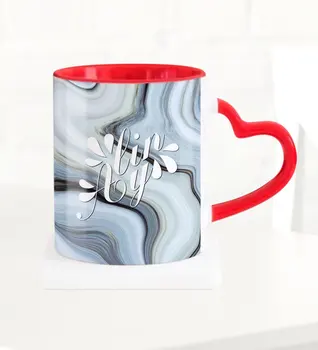 

Personalized Marble Pattern Red Heart Mug Cup-3