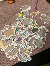 100 unids/pack Kawaii grueso gato diario impermeable decorativo papelería pegatinas artesanales Scrapbooking DIY álbum diario