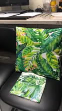 Cushion-Cover Pillowcase Decorative Tropical-Plants-Pattern Polyester 40506