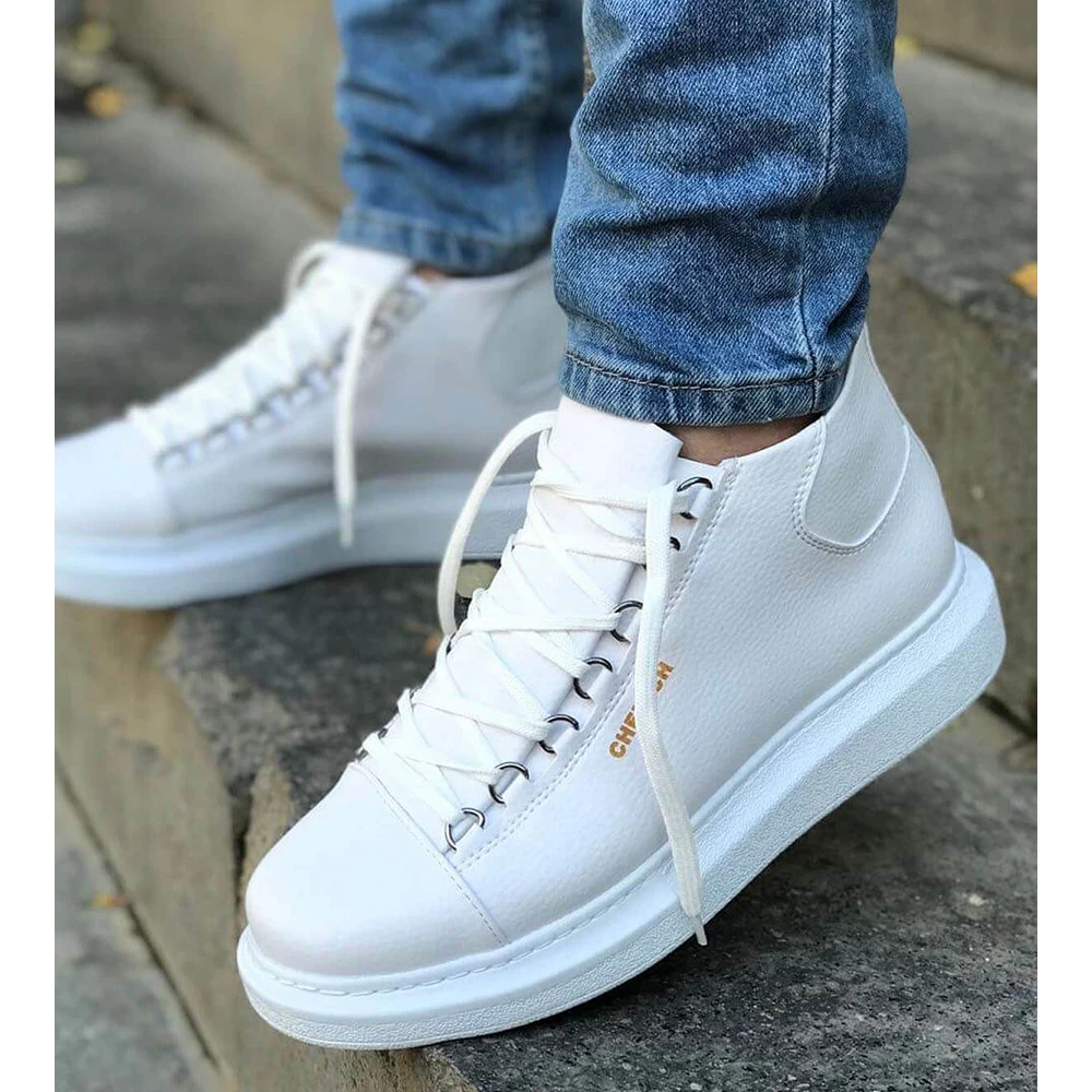Chekich CH258 IT Men 'S Boots WHITE. 100 Vegan 100 Cotton Shoe sneaker air van chaussure loafer trainer uomo money footwear boot