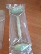 Gua Sha-masajeador de piedra Jade para cara, rodillo de Jade verde para estiramiento Facial, antiarrugas, 2/1 Uds.