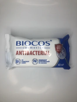 

Wipes Wet with biocos antibacterial (60 PCs) aloe vera