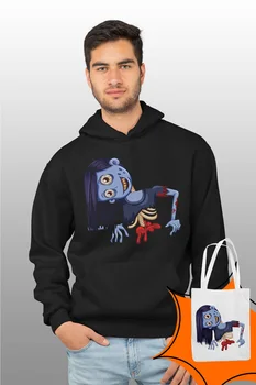 

Angemiel Wear Dead Girl Black Male Hooded Sweatshirt Bags Kombin