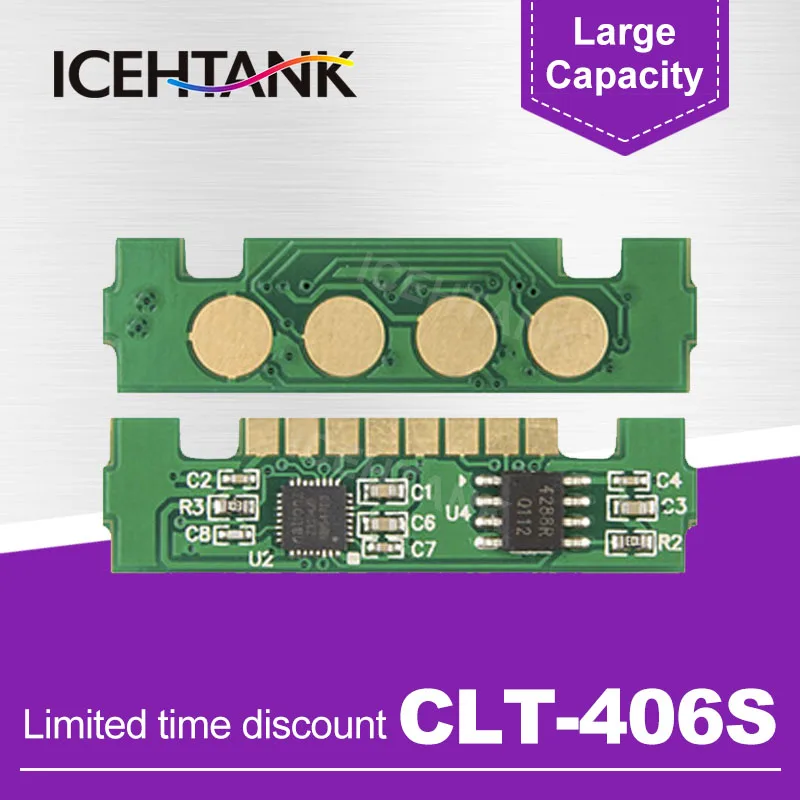 ICEHTANK чип тонера для CLT-K406S CLT-406S для samsung CLP-360 CLP-362 CLP-364 CLP-365 SL-C410W SL-C460W SL-C460FW CLX-3300 чипы