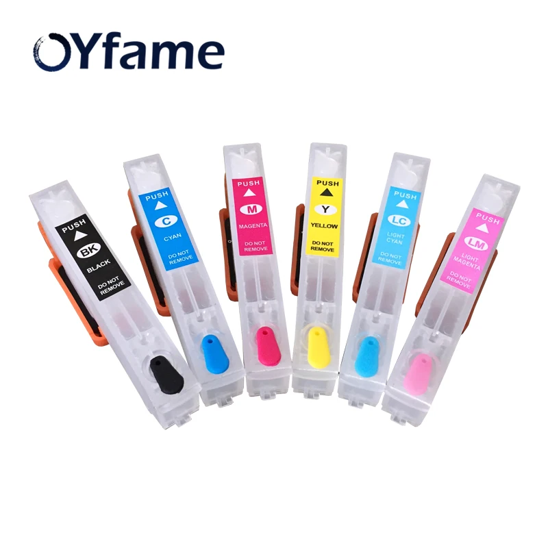 OYfame T2421XL T2431 Refillable патрон чернил для принтера Epson XP750 XP850 XP950 XP860 XP55 XP760 XP960 картридж с