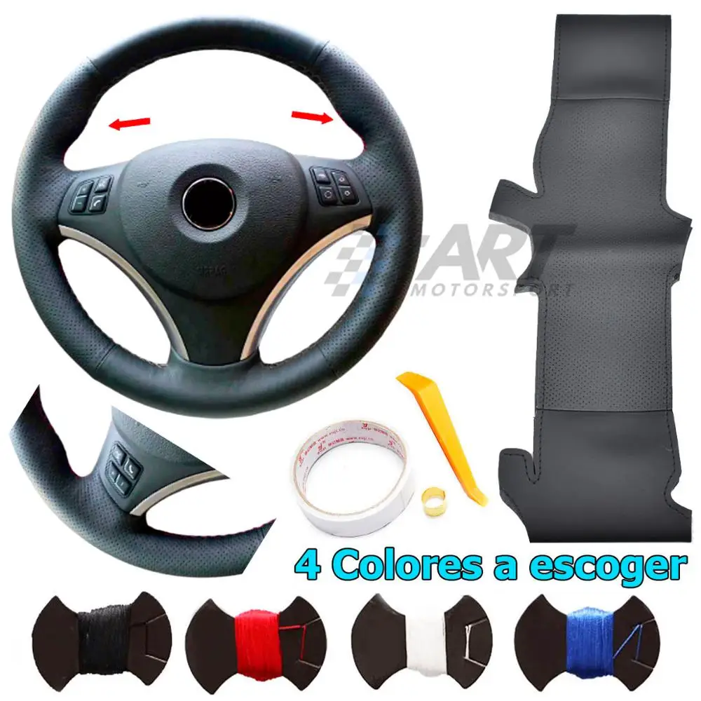 Чехол для руля Bmw E81 E82 E87 E88 E90 E91 E92 E93 X1 E84 Sport in Синтетическая кожа черный|Чехлы на