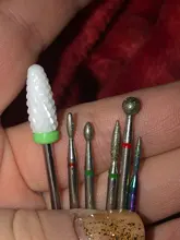 Brocas de cerámica de diamante para uñas, fresadora rotativa para máquina de manicura y pedicura, taladro eléctrico y accesorio, 6 uds.