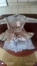 2020 Winter Knitted Chiffon Girl Dress Christmas Party Long Sleeve Children Clothes Kids