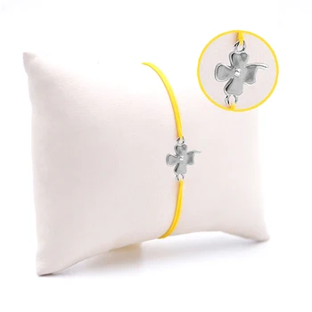 

Handmade Yellow Women Silver Bangle Skybco22104