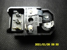 IEC320 C14 eléctrico CA zócalo 3 pin rojo LED 250V interruptor basculante 10A fusible mujer entrada macho conector de clavija 2 enchufe con pines de montaje