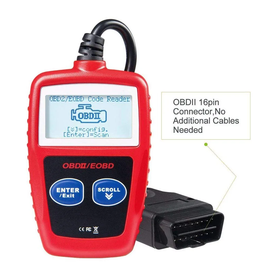 OBD2 Сканер для автодиагностики чтение кодов с ЖК дисплеем экраном
