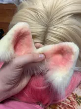 L-Email Wig Blonde Ahri Cosplay Synthetic-Hair KDA Baddest Heat-Resistant with LOL Ears