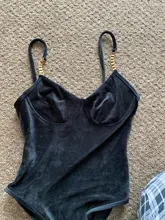 Toplook-body Sexy de pana para mujer, ropa de playa de verano, Bodysuits de la cadena, Bodysuits negros, peleles Bodycon High Street 2020