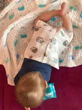 Manta de muselina de 6 capas para bebé, ropa de cama personalizada para recién nacido