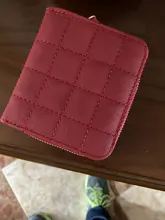 Billeteras cortas de cuero PU para mujer, carteras a cuadros, tarjetero, monedero pequeño con cremallera