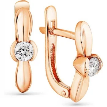 

Master brilliant earrings with 2 diamonds in red gold