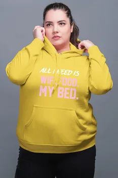 

Angemiel Wear All İ Need Is Wifi Yellow Women 'S Hooded Sweatshirt