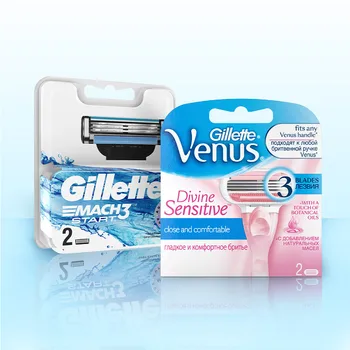 

Set two: Replaceable cassette Gillette Mach3 Start 2 PCs + Replaceable cassette Gillette Venus Divine 2 PCs