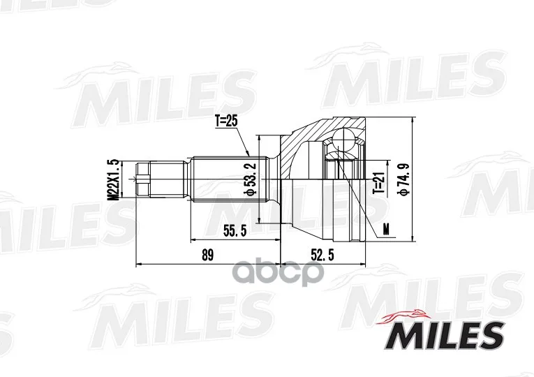 Шрус Ford Focus I 1.4-2.0 98-04 Нар. Miles Ga20111 Miles арт. GA20111