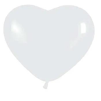 

Bag 50 white heart shape balloons