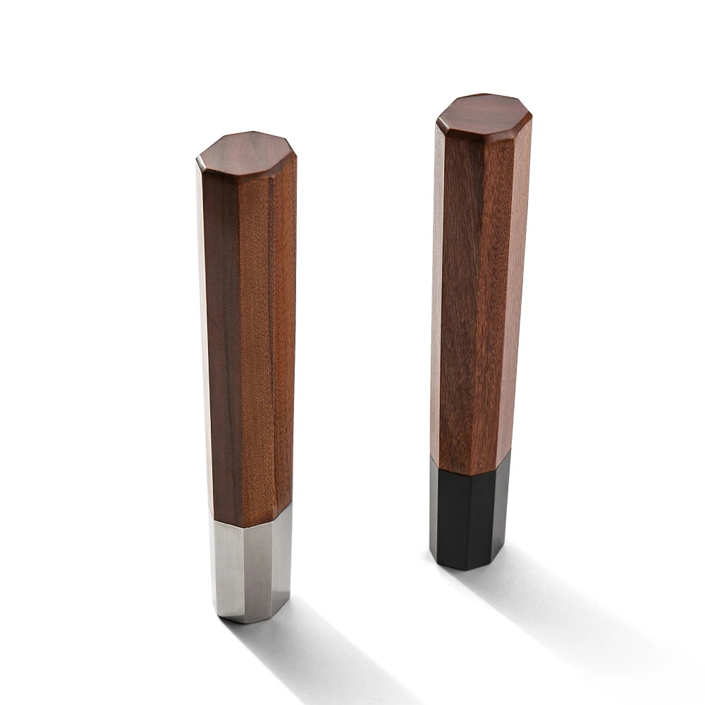 Kopen Japanse Koksmes Handvat DIY Keukenmessen ECO Vriendelijke natuurlijke Afrikaanse Hout Mes Maken Details Accessoires Achthoekige