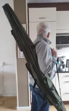 Soporte de caña de pescar plegable portátil, bolsa de almacenamiento de herramientas para caña de pescar