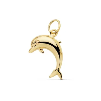 

18k gold pendant reason dolphin 17mm. Smooth [AC0110]
