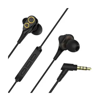 UIISII Auriculares BA-T8 Híbrido HiFi Estéreo con cable Negro | Cascos Con Micrófono Integrado y Alta Resolución de Sonido