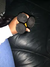 ALIANNA-extensiones de cabello humano para mujer, mechones de pelo largo y liso, brasileño, 32, 34, 36, 38 y 40 pulgadas, n. ° 1B, 30 pulgadas