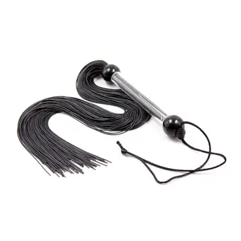 

LoveFun Mature BDSM Plastic Tube Handle Silicone Flogger Fetish Whip Bondage Spanking Crop