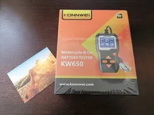 KONNWEI-probador de batería de motocicleta KW650, Analizador de sistema de batería de 12V y 6V, 2000CCA, herramientas de prueba de arranque de carga para el coche