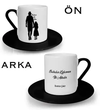 

Personalized Fathers Day Themed Black Turkish coffee Cup 27-582