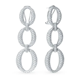 

Silver earrings with cubic zirconia sunlight sample 925