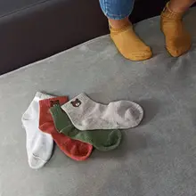 Winter Socks Girls Cartoon-Bear Kids Spring Anti-Skid Baby-Boys Cotton Autumn Floor 5-Pairs