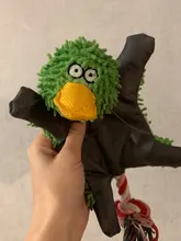 Perro de juguete duradera lindo papá pato haciendo sonido perro de peluche juguetes masticables para cachorros formación juguetes para la dentición para pequeños perros mediano