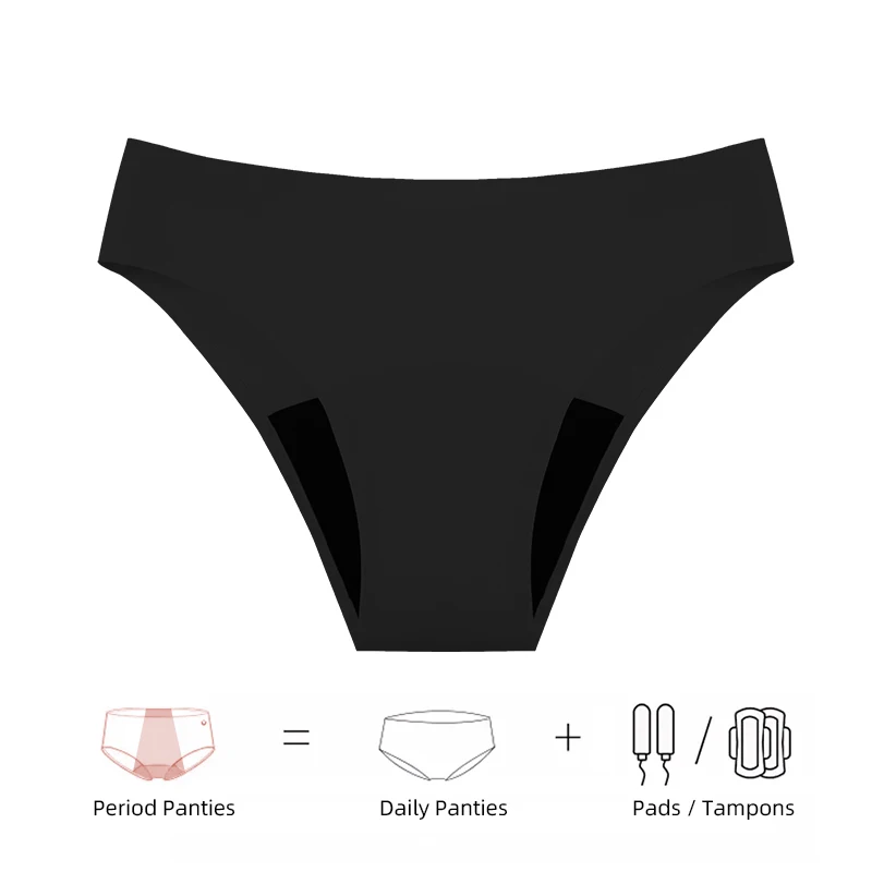 Teens Seamless Swimwear Menstrual Panties 4-Layer Leakproof Sexy Leopard Bikini Fast Absorption Summer Beachwear Period Swimsuit 5