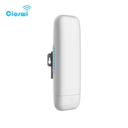 Point d'accès de pont de Transmission de données sans fil, Wifi extérieur portée de 2km CPE 5ghz avec adaptateur d'alimentation POE 300mbps routeur réseau 