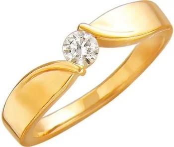 

Esthete ring with 1 cubic zirconia with gold plated