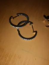 Awn-pendientes de aro de Plata de Ley 925 con espinela negra, joyería fina de compromiso