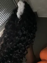 Pelucas de cabello humano con cierre Frontal para mujer, postizo de encaje de 5x5 con ondas profundas brasileñas de 30 pulgadas, color Natural con agua rizada