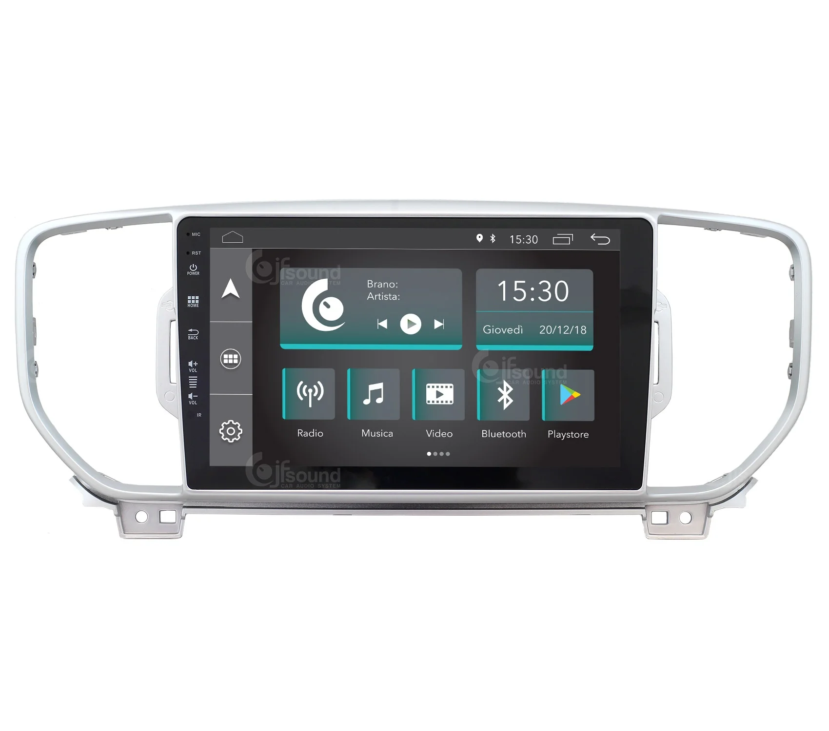 Автомобильное радио Kia Sportage на Android Gps Bluetooth Wi-Fi DAB Usb Full Hd сенсорный дисплей 9 дюймов